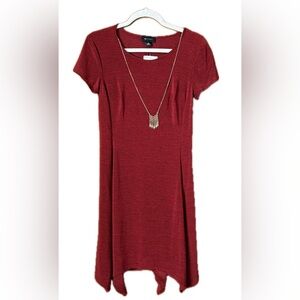 Chic Burgundy Midi Dress